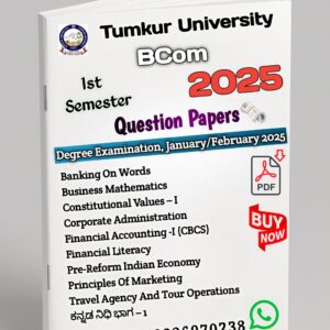 Bcom 1st Semester 2025 Question Paper